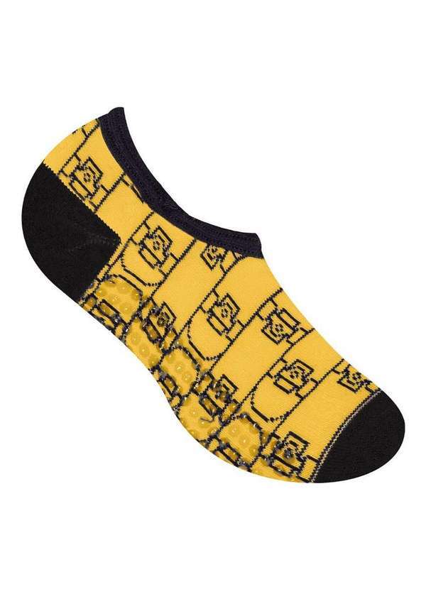 Vista 2 Sapatilha Infantil Antiderrapante Selene 2955-001 583-Amarelo-Preto SELENE