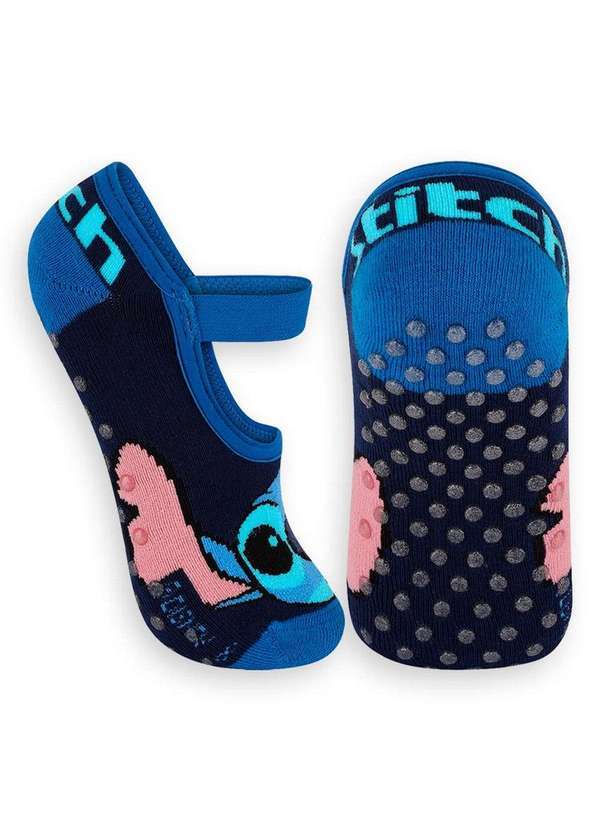 Vista 2 Sapatilha Infantil Antiderrapante Stitch Lupo 2438-003 2690-Marinho Disney Disney