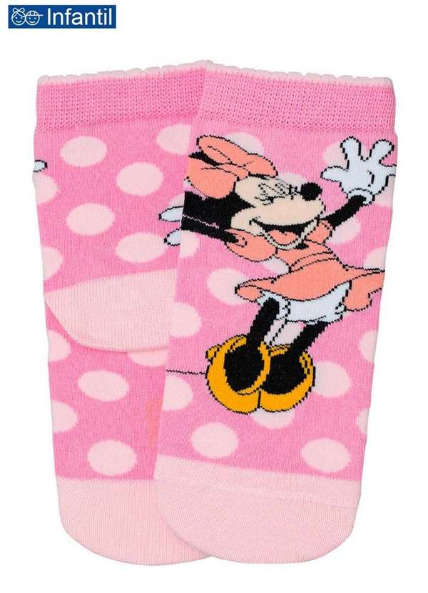 Meia Minnie Mouse 2300-234 5370-Rosa