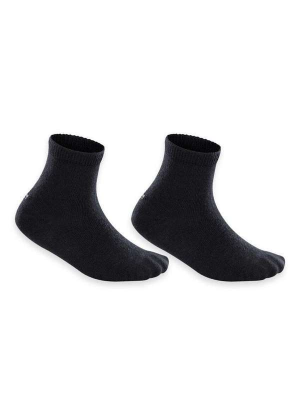 Vista 2 Kit 2 pares de Meias Bebê Cano Médio Lupo 2005-088 0901-Preto Lupo