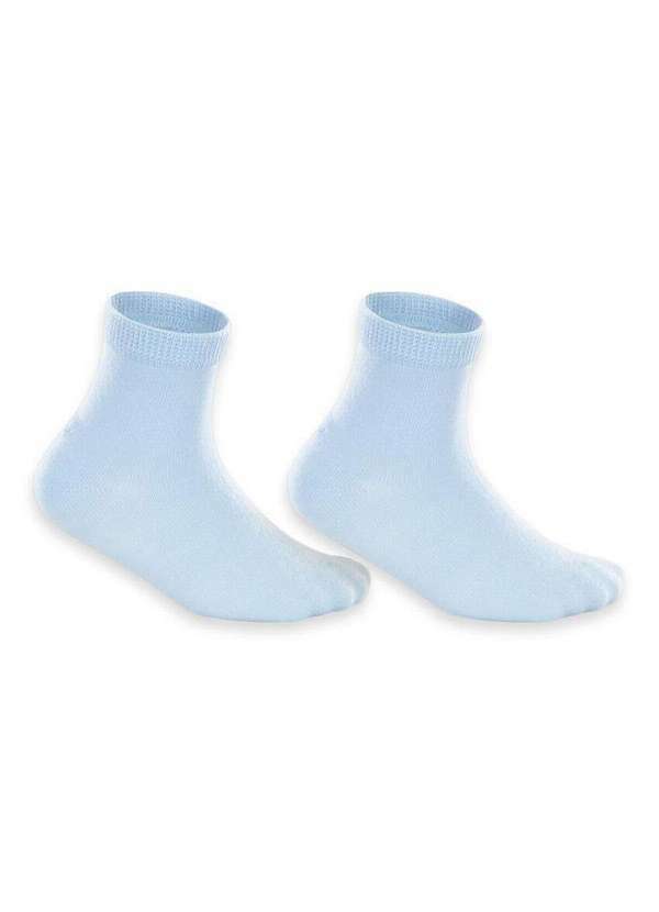 Vista 2 Kit 2 pares de Meias Bebê Cano Médio Lupo 2005-088 0903-Azul Lupo