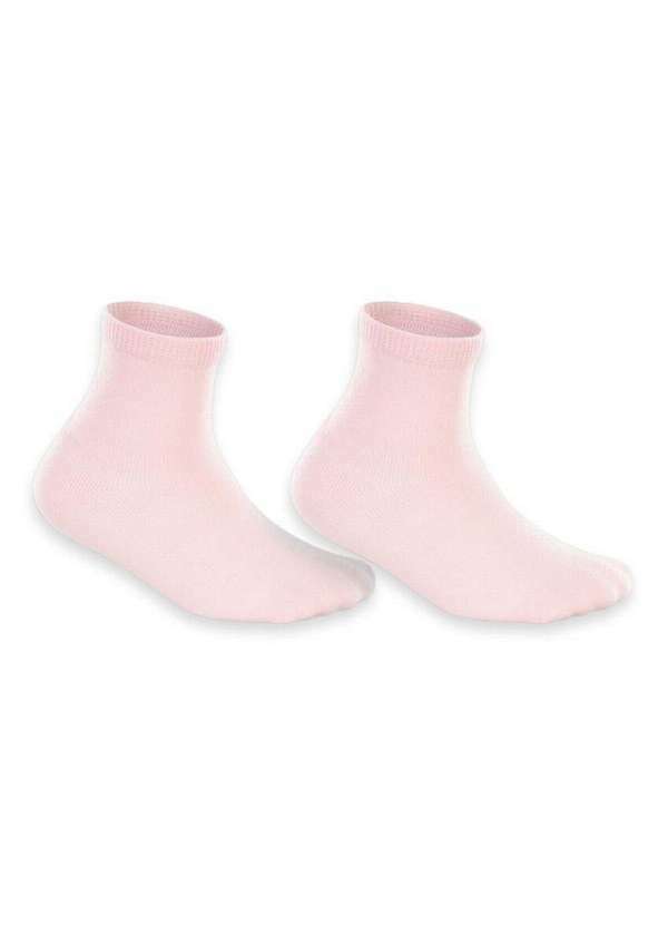 Vista 2 Kit 2 pares de Meias Bebê Cano Médio Lupo 2005-088 0904-Rosa Lupo