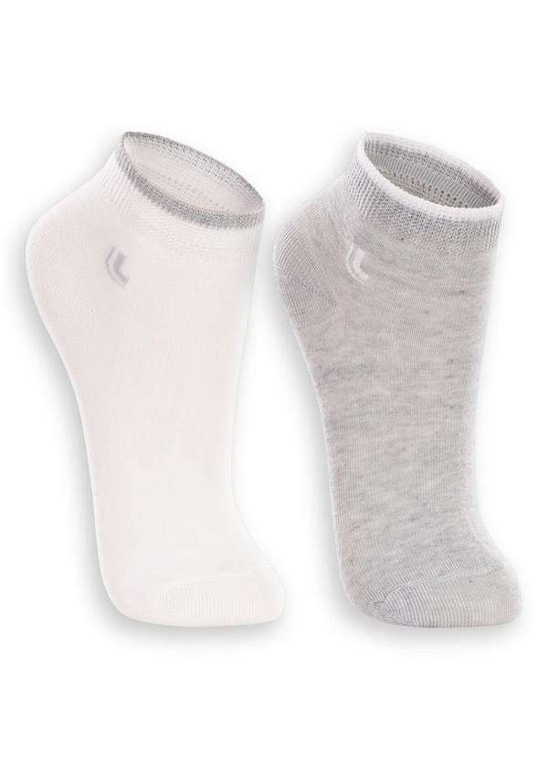 Vista 2 Kit 2 pares de Meias Infantil Cano Curto Lupo 2835-088 0901-Preto Lupo