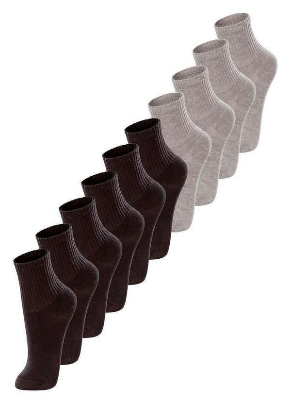 Vista 2 Kit com 10 pares de Meias Infantil Cano Médio Lupo 2727-088 Preto-Mescla-Areia Lupo
