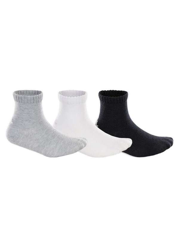 Kit 3 pares de Meias Bebê Cano Médio Lupo 2005-089