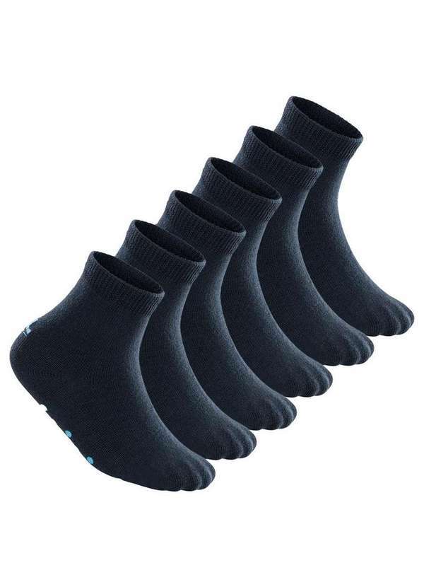 Vista 2 Kit 6 pares de Meias Bebê Antiderrapante Lupo 2041-032 Marinho Lupo