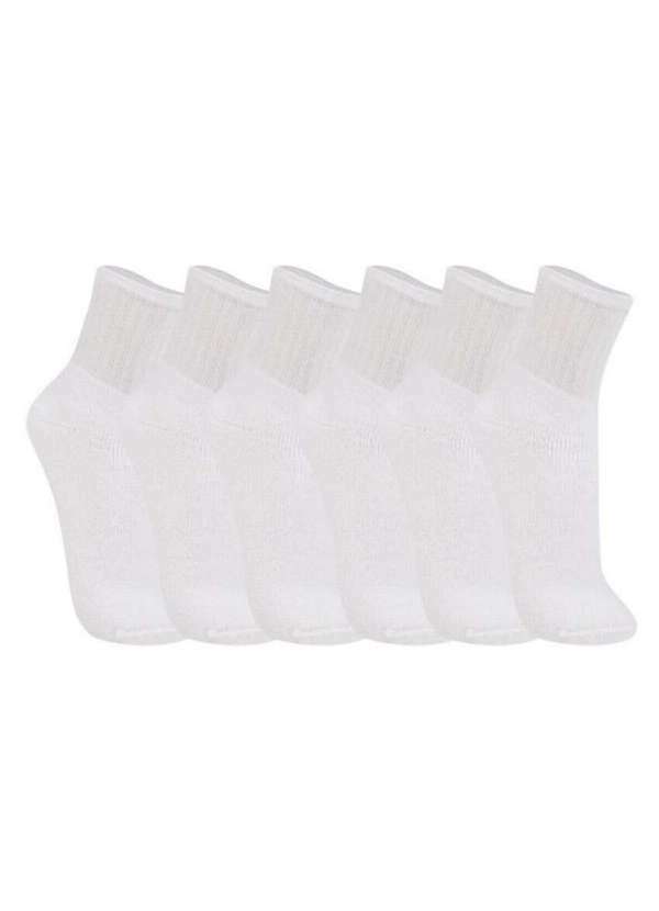 Vista 2 Kit 6 pares de Meias Infantil Cano Médio Trifil 8720 001-Branco TRIFIL