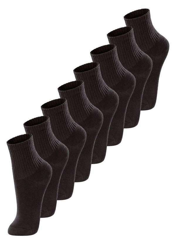 Vista 2 Kit com 8 pares de Meias Infantil Cano Médio Lupo 2727-088 Preto Lupo