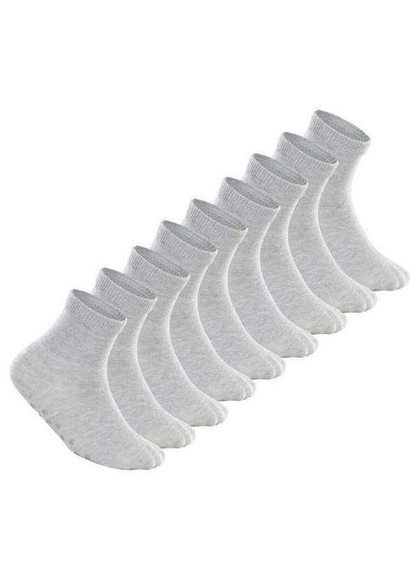 Vista 2 Kit 9 pares de Meias Bebê Antiderrapante Lupo 2041-032 Cinza Lupo