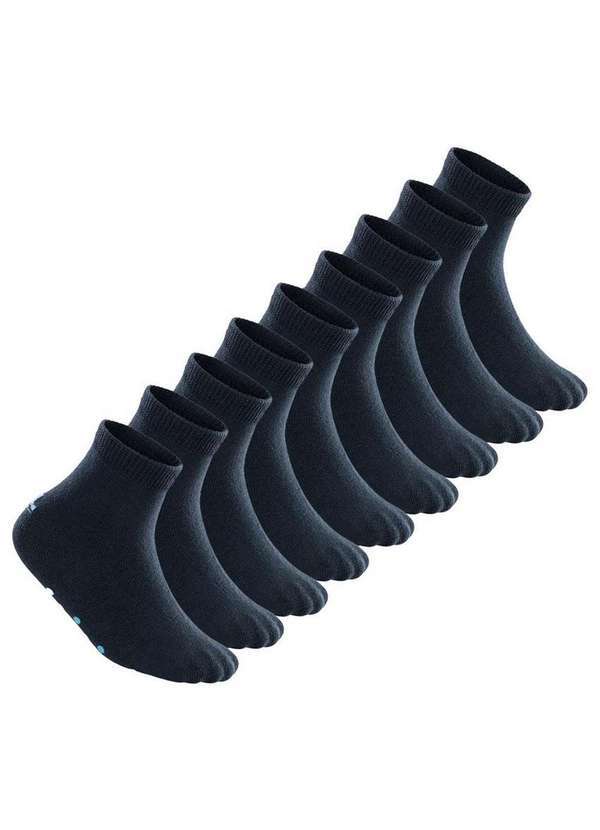 Vista 2 Kit 9 pares de Meias Bebê Antiderrapante Lupo 2041-032 Marinho Lupo