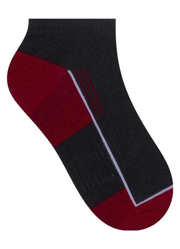 Vista 2 Meia Infantil Cano Curto Selene 5045-001 502-Preto-Bordô SELENE