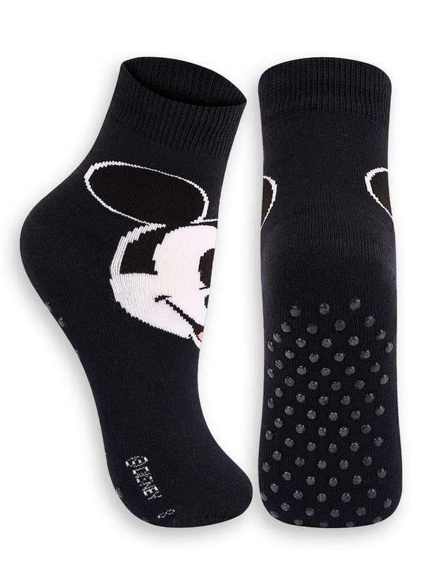 Vista 2 Meia Infantil Antiderrapante Minnie Lupo 2942-003 9990-Preto Disney Disney