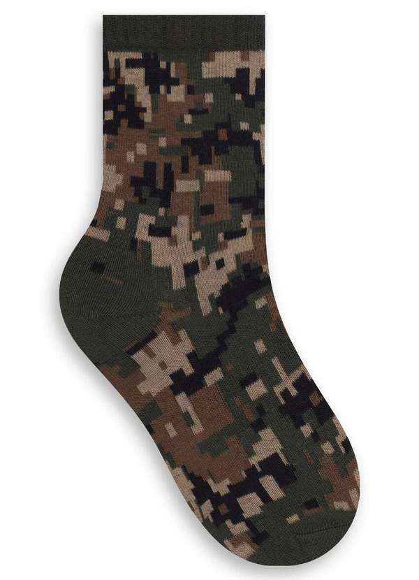 Meia Infantil Cano Médio Selene 2000-001 503-Verde-Militar