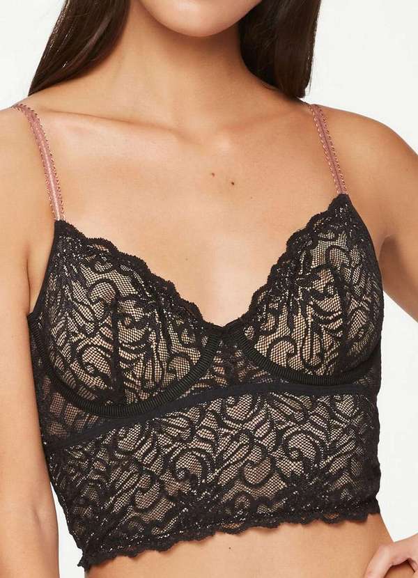 Cropped com Aro e sem Bojo W Triumph Preto