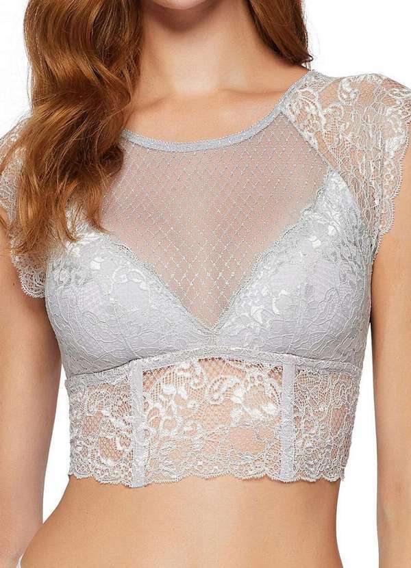 Cropped sem Aro com Bojo Removível Valisere 30800 810-Cromo