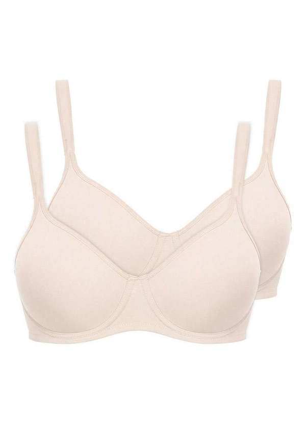 Kit com 2 Sutiã com Aro e sem Bojo W Triumph Shape 24814 Taça B Base