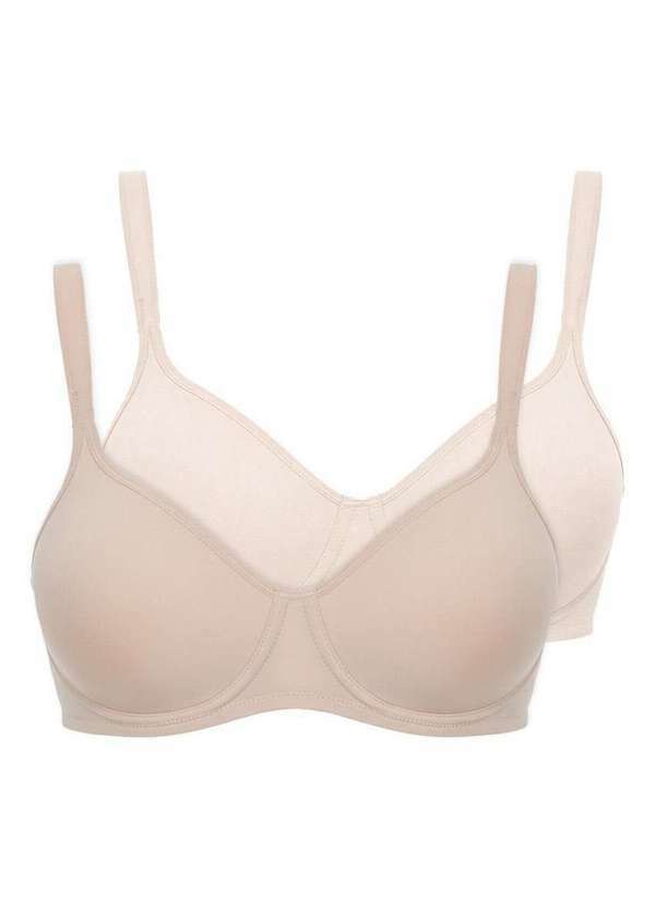 Kit com 2 Sutiã com Aro e sem Bojo W Triumph Shape 24814 Taça B Mink-Base