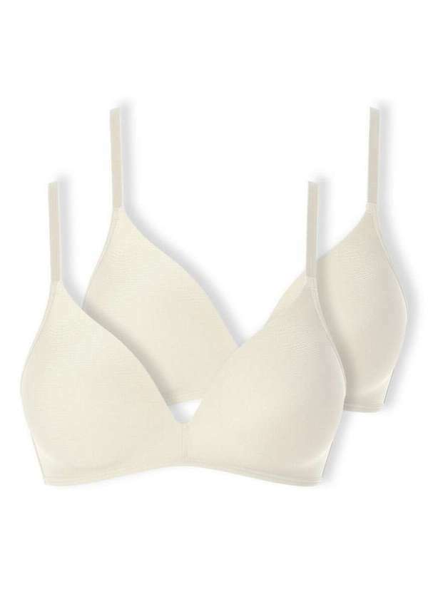 Vista 2 Kit com 2 Sutiã sem Aro com Bojo Paraíso Demillus 63476 Pérola