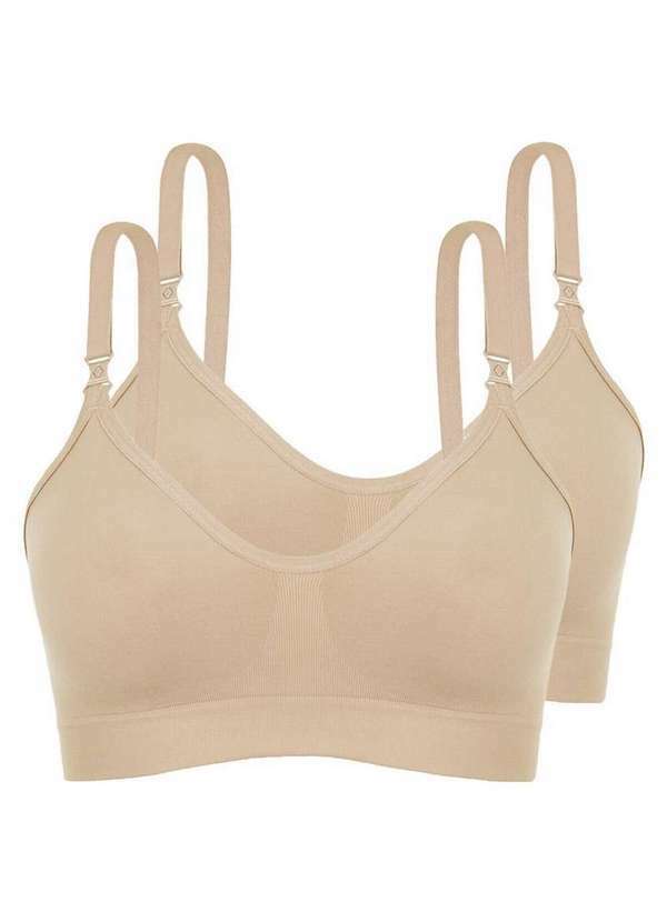 Vista 2 Kit com 2 Sutiã sem Aro e sem Bojo Loba 41028-001 Taça B Natural Lupo Lupo