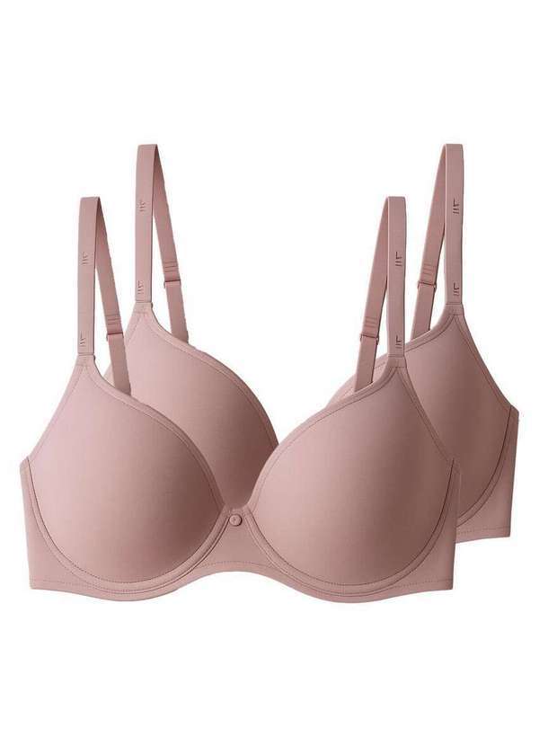 Vista 2 Kit com 2 Sutiãs com Aro e Bojo Liz 51381 Taça C Blush