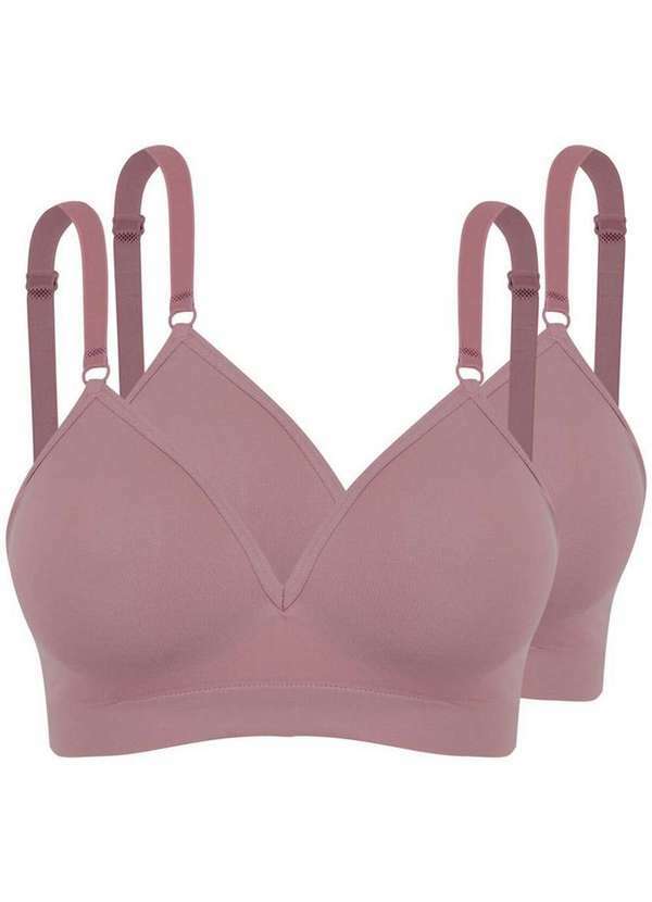 Vista 2 Kit com 2 Sutiãs sem Aro com Bojo Trifil 4935 Taça B Aurora TRIFIL