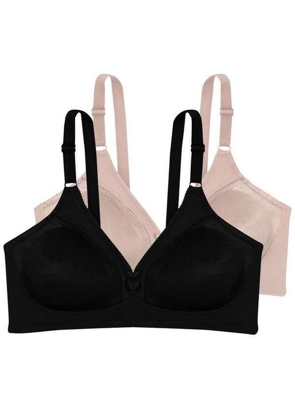 Kit com 2 Sutiãs sem Aro e sem Bojo N Triumph Compliment 24353 Preto-Base