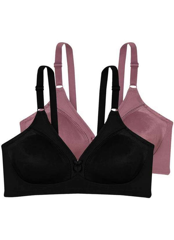 Kit com 2 Sutiãs sem Aro e sem Bojo N Triumph Compliment 24353 Preto-Praliné