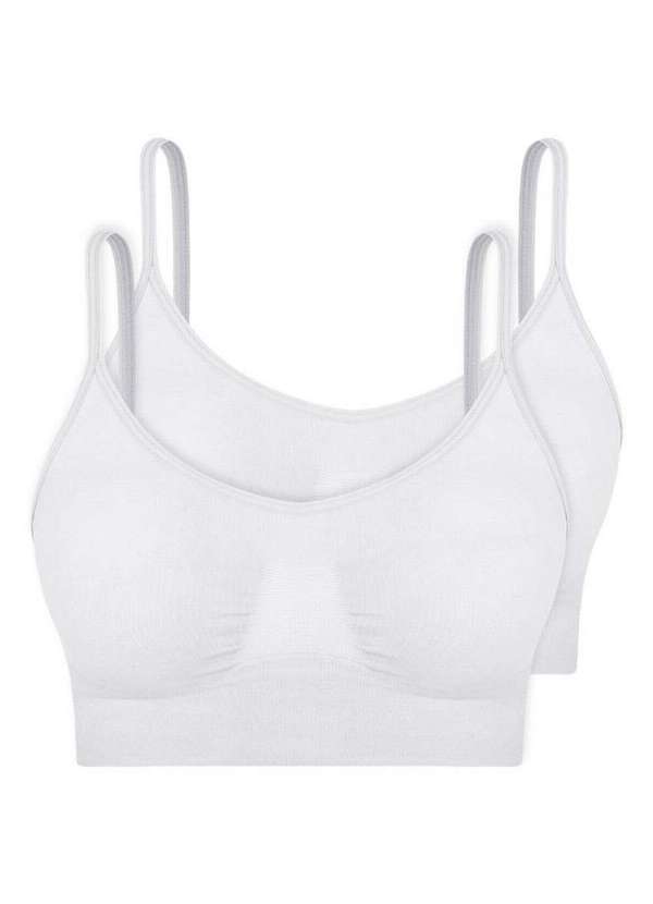 Kit com 2 Top sem Aro e sem Bojo Hope S21020 Branco