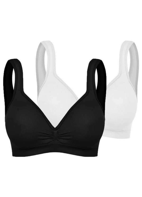 Vista 2 Kit com 2 Top Trifil Co 3294 Colorido 008-Preto TRIFIL