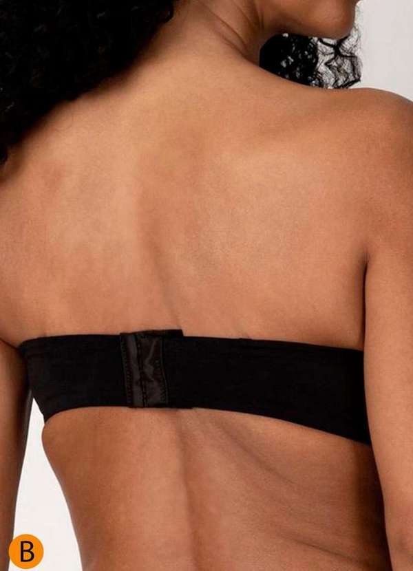 

Sutiã Bustiê com Aro e Bojo Liz 51803 Taça B 71-Pr, Preto