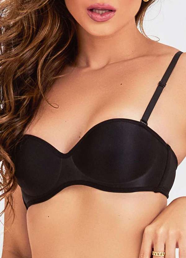 Sutiã Bustiê sem Aro com Bojo Love Secret Preto