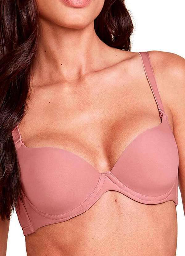 Vista 2 Sutiã com Aro e Bojo Hope 2481 Taça a Rln-Rosa-Collant