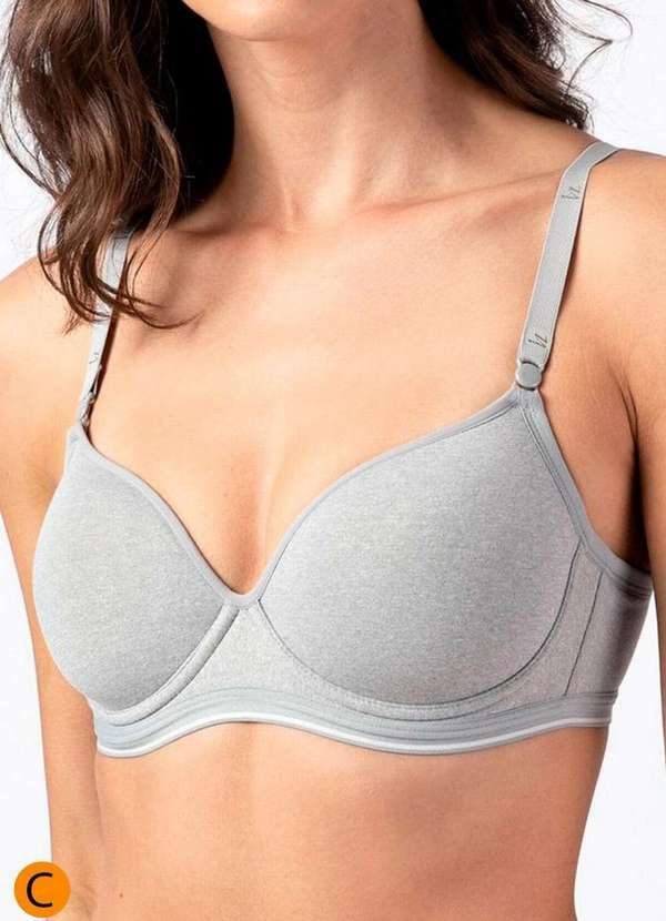 Vista 2 Sutiã com Aro e Bojo Liz 51818 Taça C 212-Washed-Prata Liz