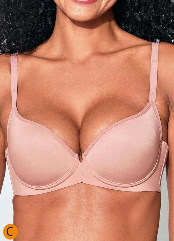 Vista 2 Sutiã com Aro e Bojo Liz 51866 Taça C 582-Rosa-Mônaco Liz