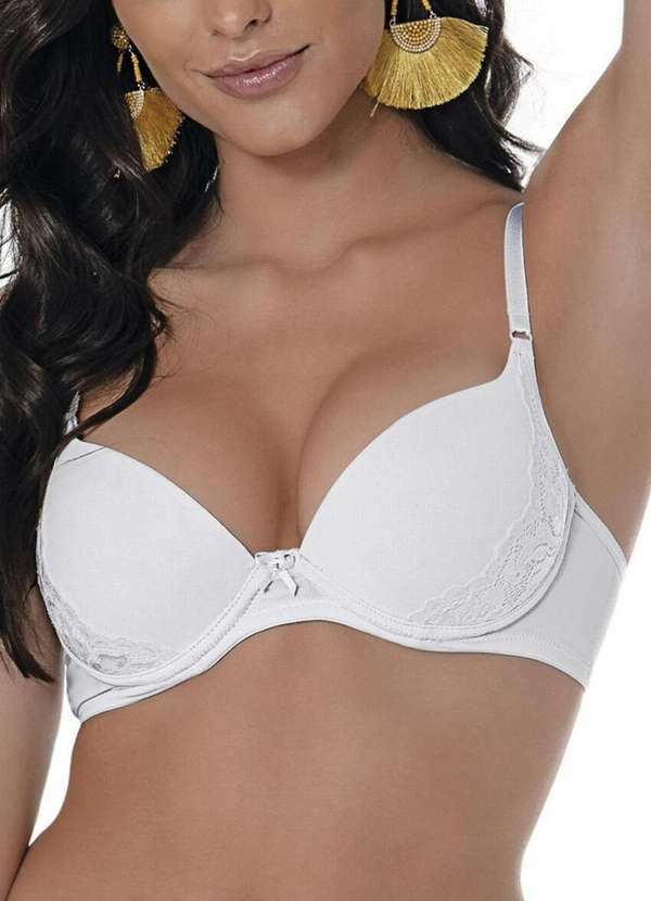 Vista 2 Sutiã com Aro e Bojo Rivali Demillus 67188 20-Branco Demillus