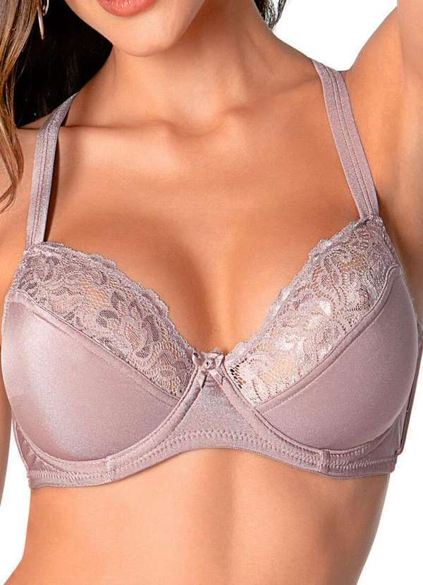 Sutiã com Aro e sem Bojo Bojo Demillus Roxo