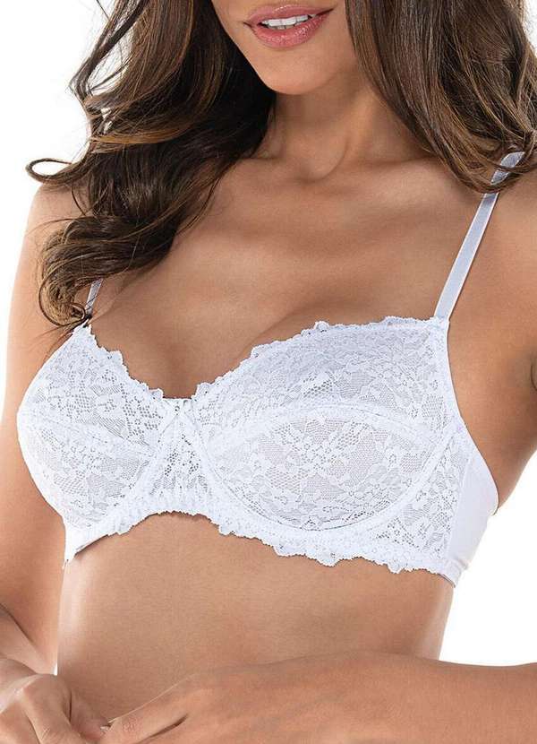 Sutiã com Aro e sem Bojo Vanille Demillus 64042 20-Branco