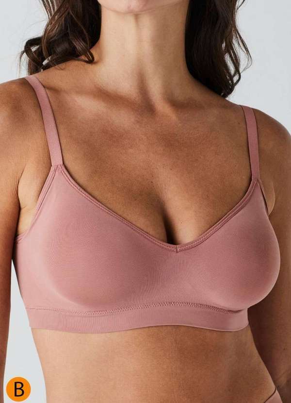 Sutiã sem Aro com Bojo Liz 51710 Taça B 582-Rosa-Mônaco