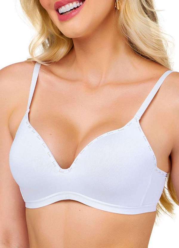 Vista 2 Sutiã sem Aro com Bojo Push Up Love Secret 838103 003-Branco Love Secret