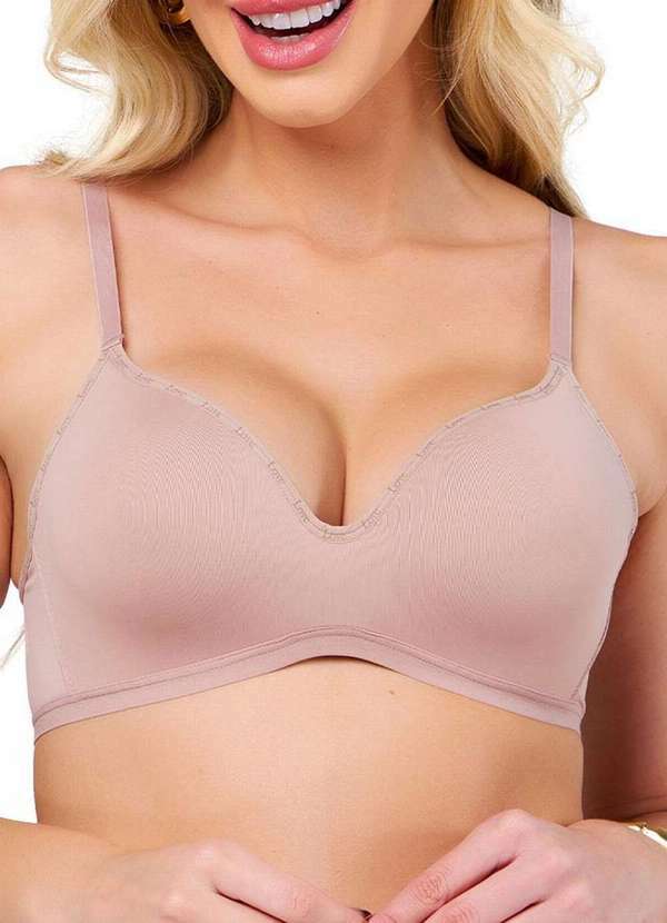 Vista 2 Sutiã sem Aro com Bojo Push Up Love Secret 838103 102-Chocolate Love Secret