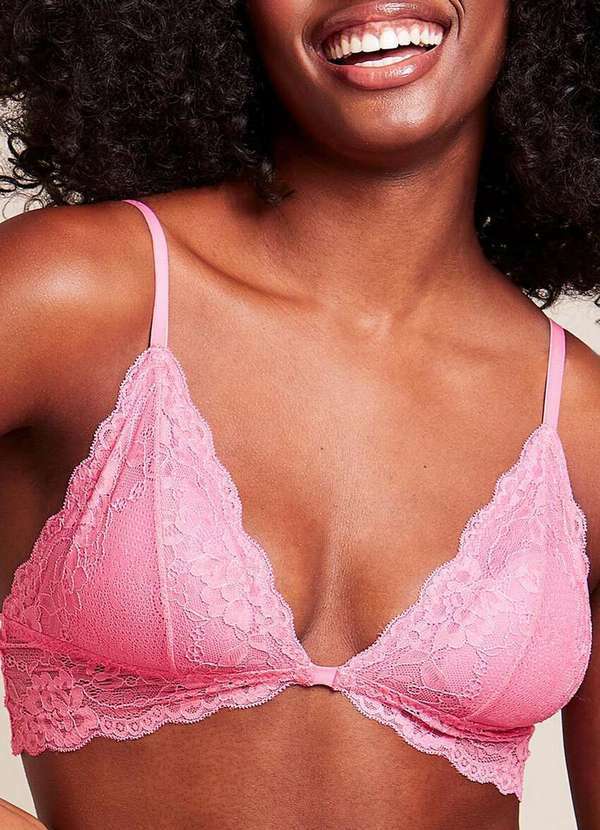 Sutiã sem Aro com Bojo Removível Bonjour Rosa
