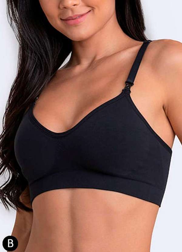 Sutiã sem Aro e sem Bojo Loba 41028-001 Taça B 9990-Preto