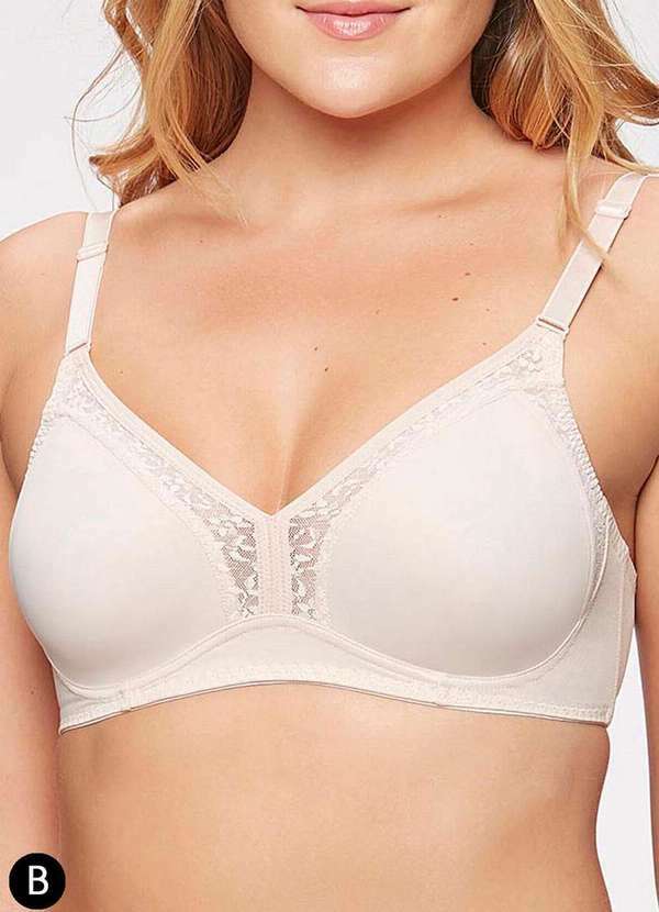 Sutiã sem Aro e sem Bojo N Triumph Lady Form Lace 24755 Taça B 228-Base