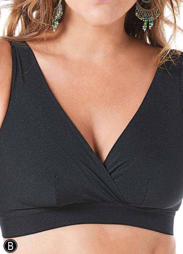 Vista 2 Sutiã sem Aro e sem Bojo Rantelli Demillus 61227 Taça B 27-Preto Demillus