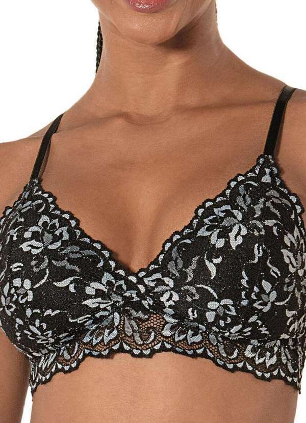Vista 2 Sutiã sem Aro e sem Bojo Xamego Demillus 61485 Taça B 27-Preto Demillus