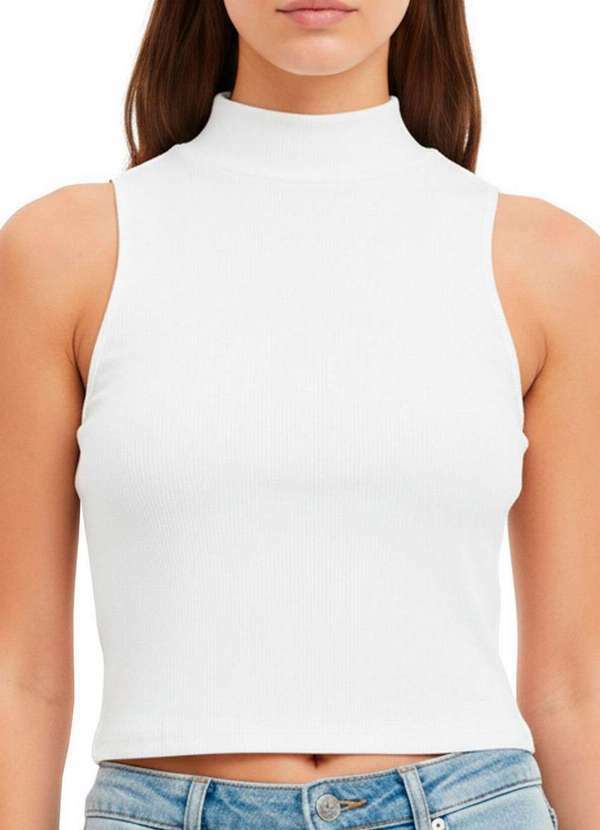 Blusa Feminina Cropped Enfim Branco