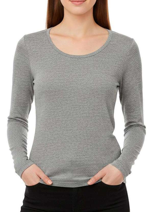 Blusa Feminina Justa Enfim Cinza
