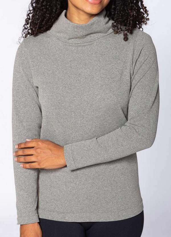 Blusa Feminina Melange Loba Cinza