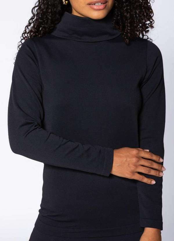 Blusa Feminina Melange Loba 4Preto