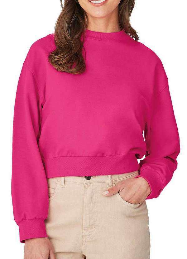 Blusa Feminina Moletom Malwee Rosa